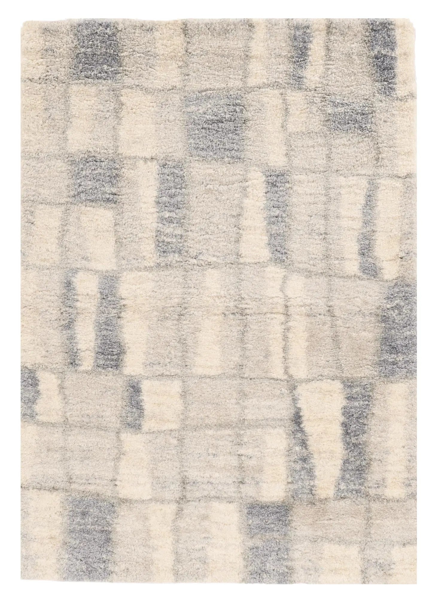 7' X 9' Ivory and Blue Area Rug Homeroots Home Decor