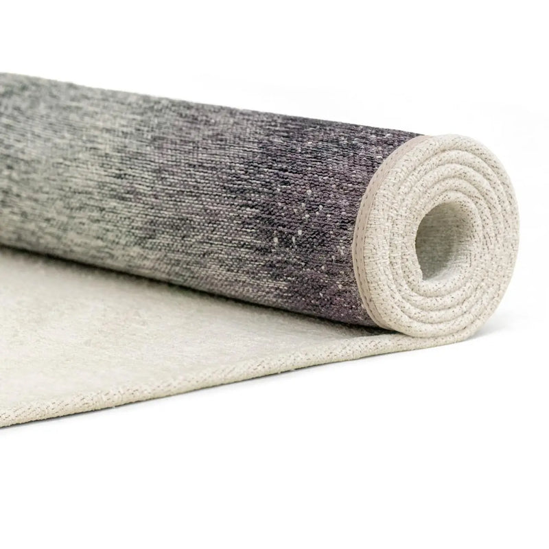 7' X 9' Purple And White Abstract Washable Area Rug With UV Protection Homeroots Home Decor