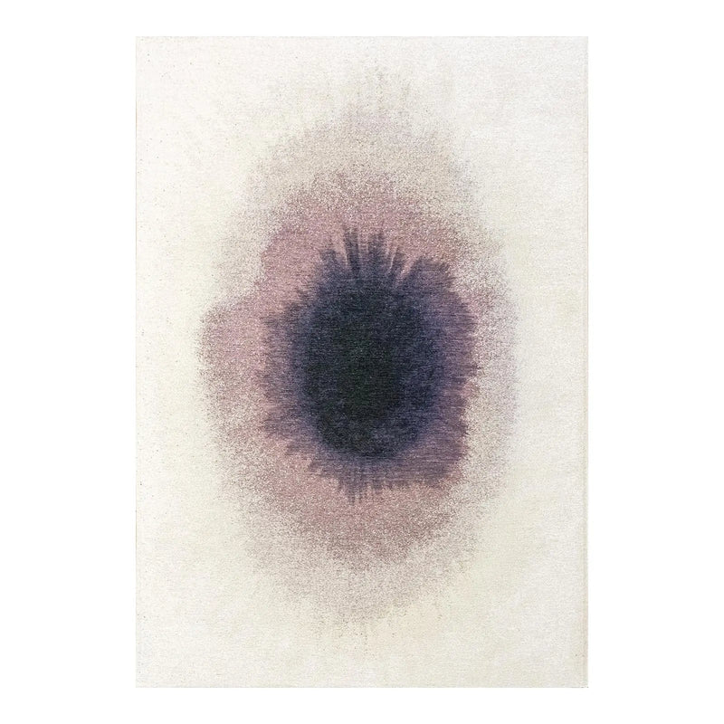7' X 9' Purple And White Abstract Washable Area Rug With UV Protection Homeroots Home Decor