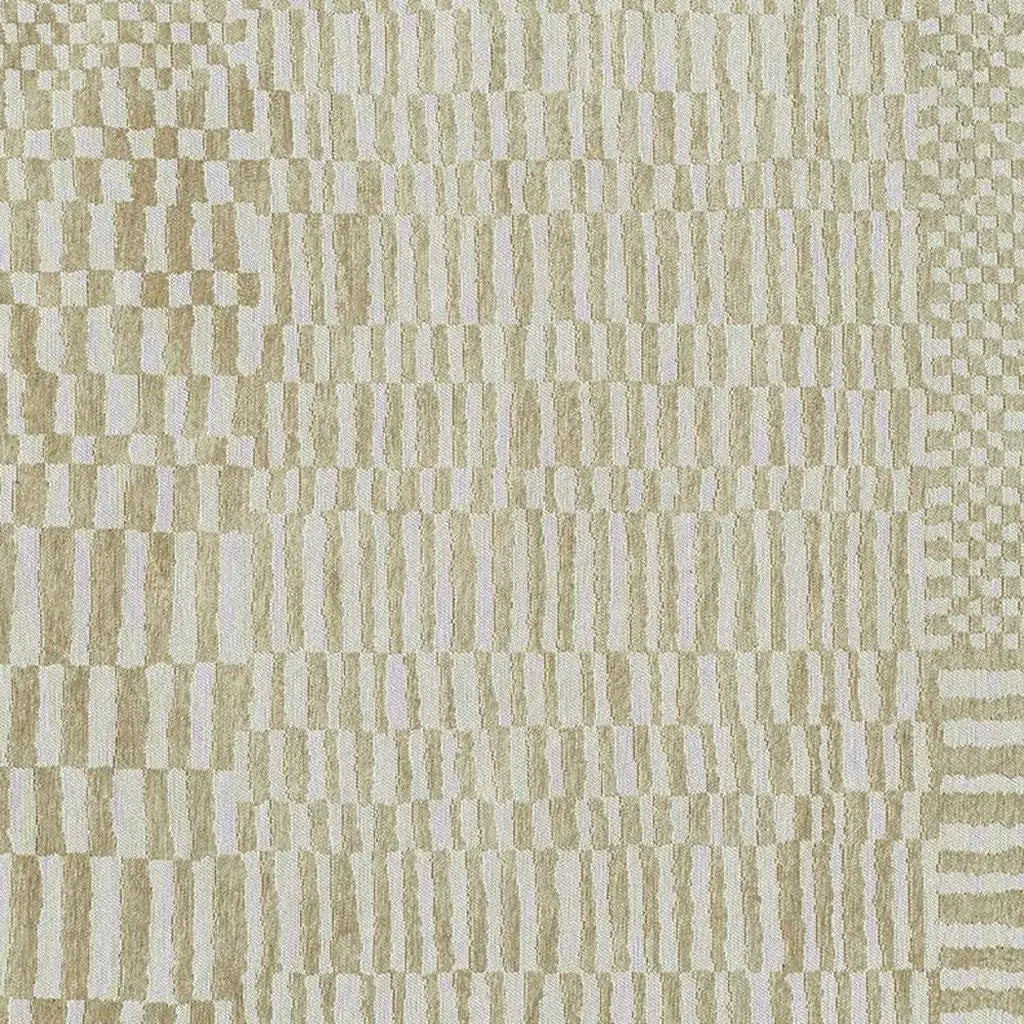 7' X 9' Tan And White Abstract Washable Area Rug With UV Protection Homeroots Home Decor