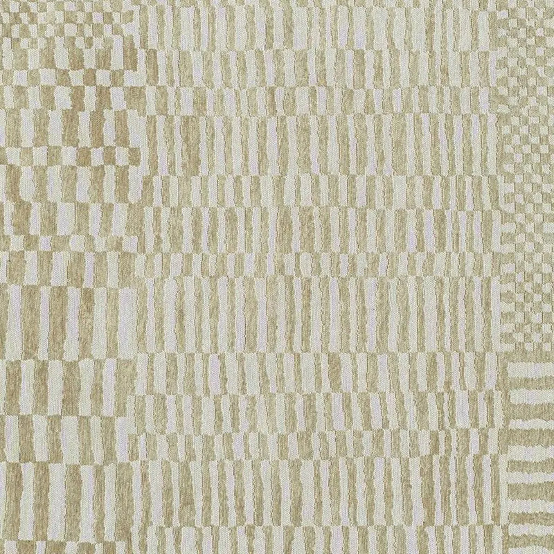 7' X 9' Tan And White Abstract Washable Area Rug With UV Protection Homeroots Home Decor