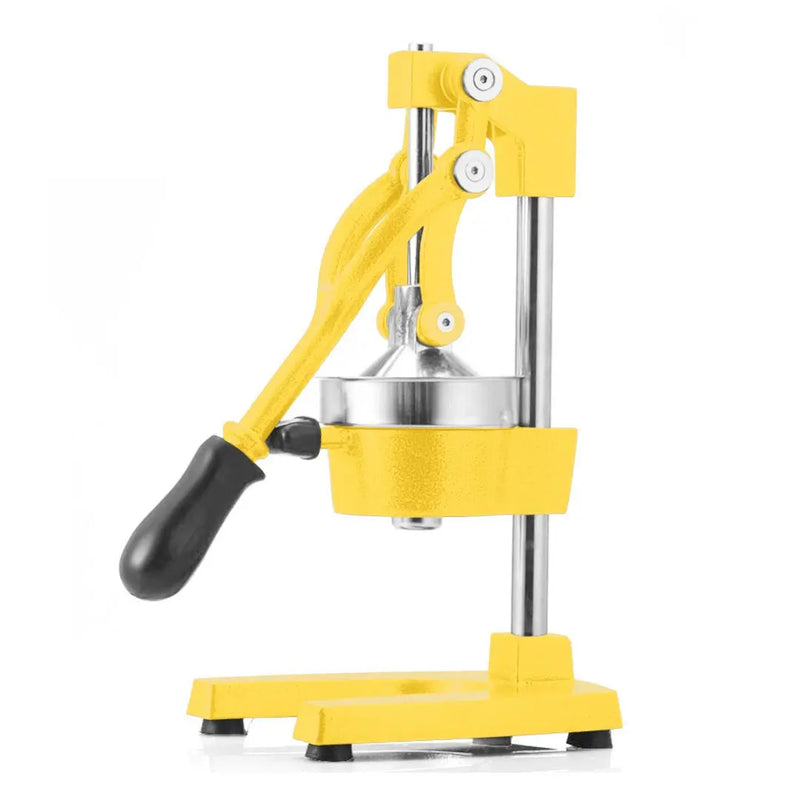7" Yellow Black And Silver Stainless Steel Manual Juicer Homeroots Kitchen & Dining