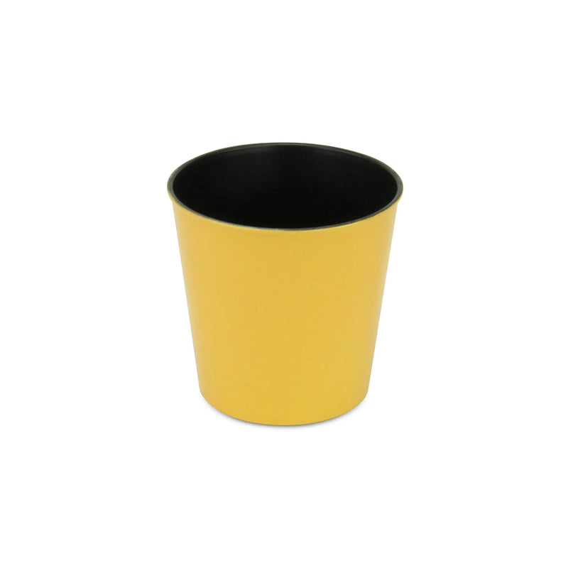 7" Yellow Recycled Plastic Indoor Outdoor Round Pot Planter Homeroots Outdoor