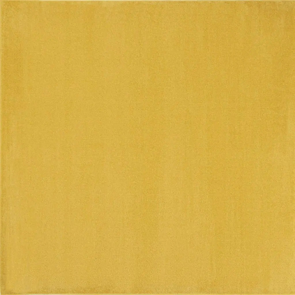 7' Yellow Square Indoor Outdoor Area Rug - GreatEagleInc