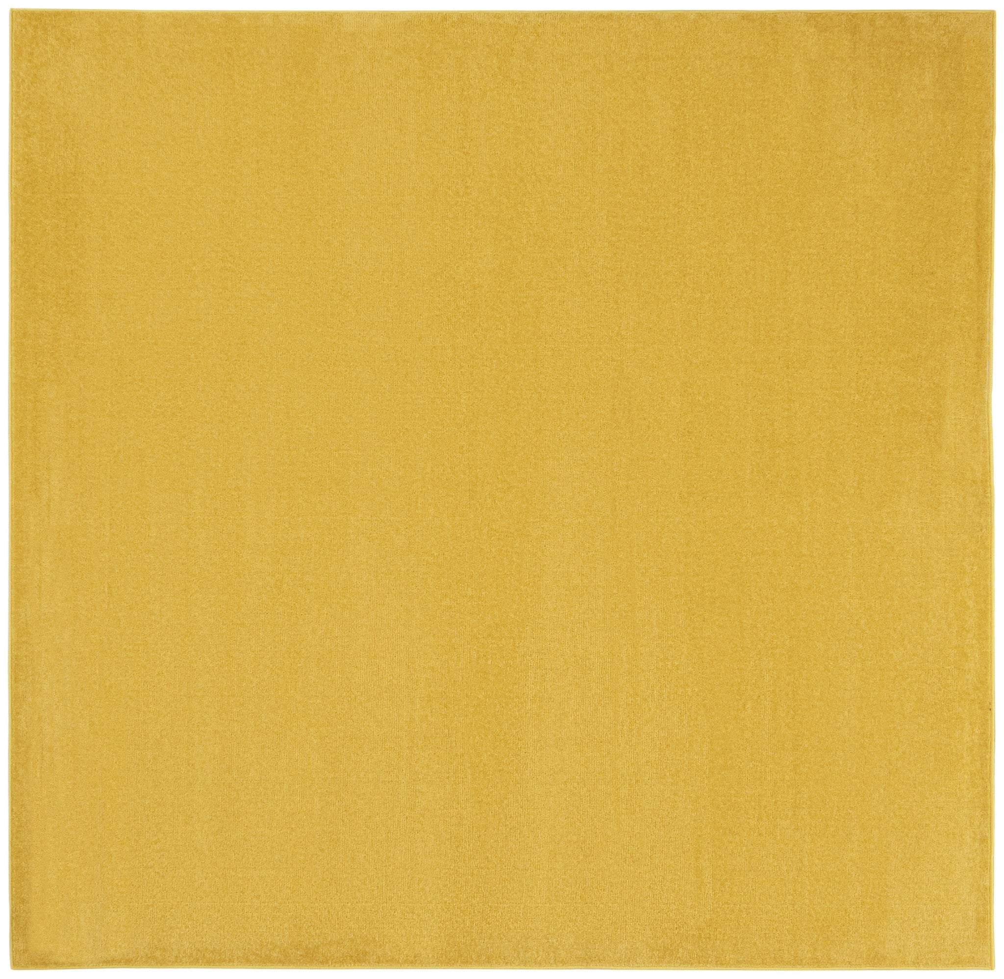7' Yellow Square Indoor Outdoor Area Rug - GreatEagleInc