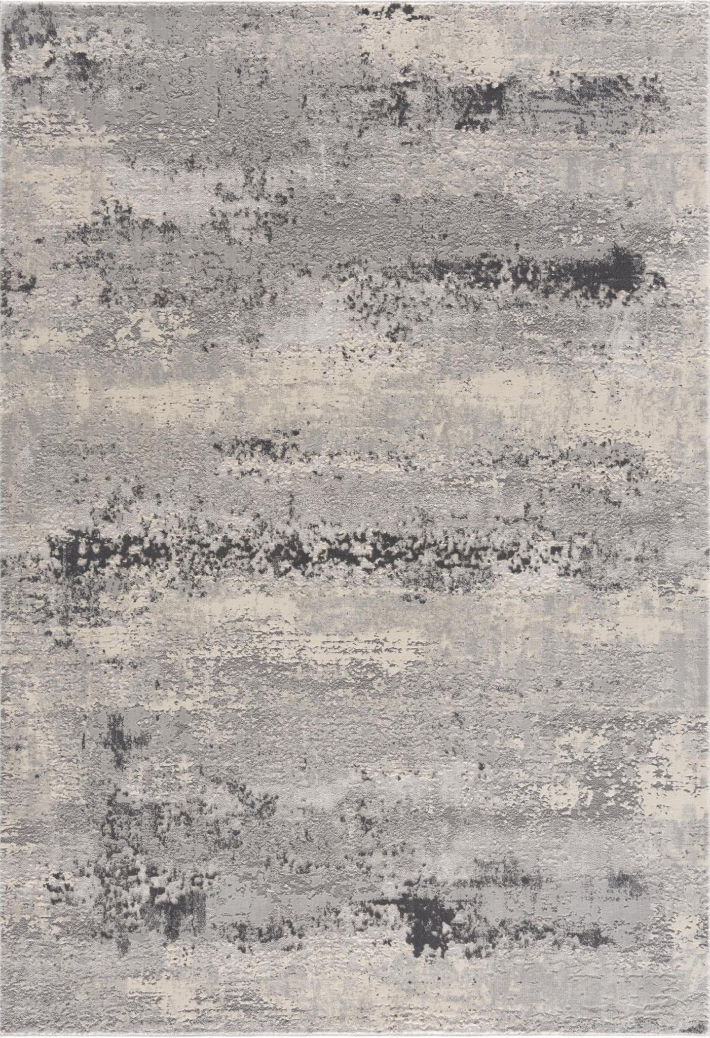 3' X 5' Gray And Beige Abstract Area Rug - Home & Garden