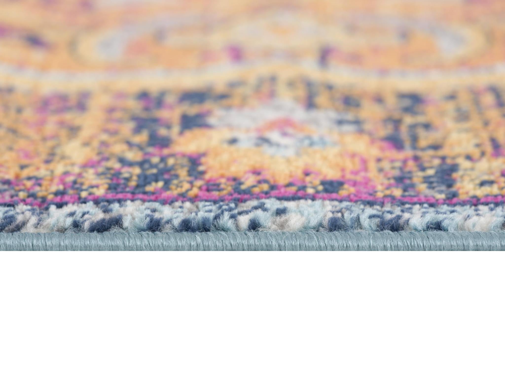 3' X 5' Orange And Pink Abstract Area Rug - Home & Garden