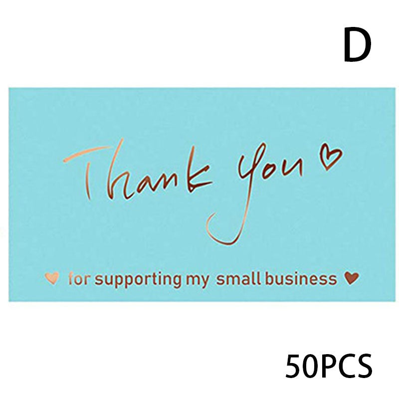 Mini Gold Embossed Thank you Card Valentine Happy Birthday Christmas Party Wedding Invitation Letter Greeting Cards D