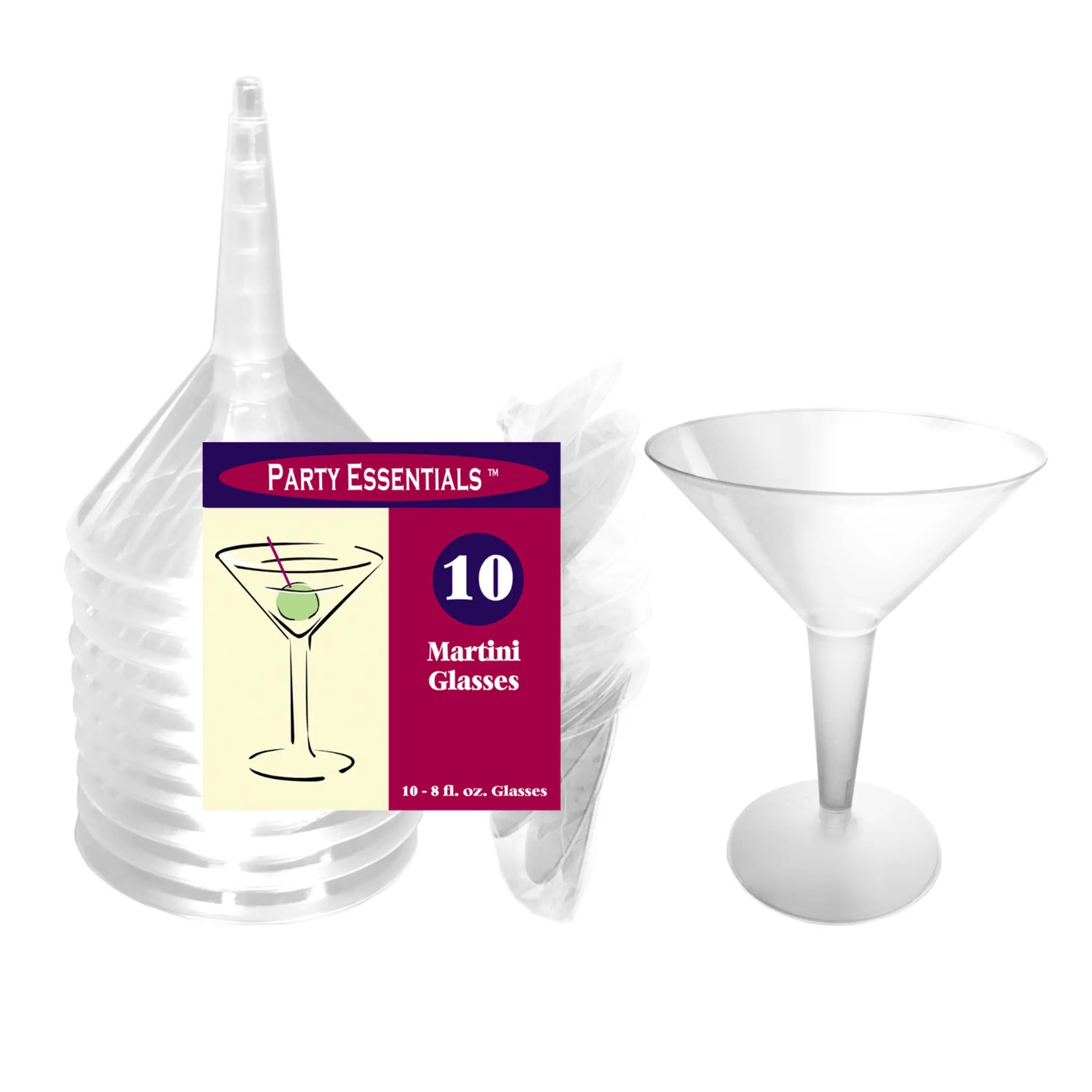 8 oz. Clear Martini Glasses Distributed
