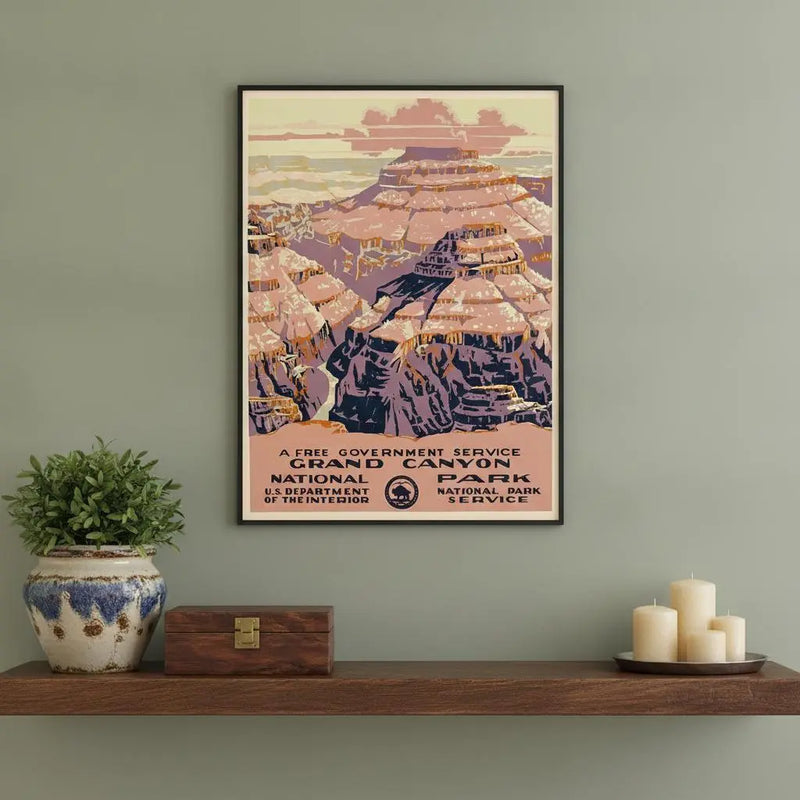 8.5" X 11" Grand Canyon C1938 Vintage Travel Poster Wall Art Homeroots Home Decor