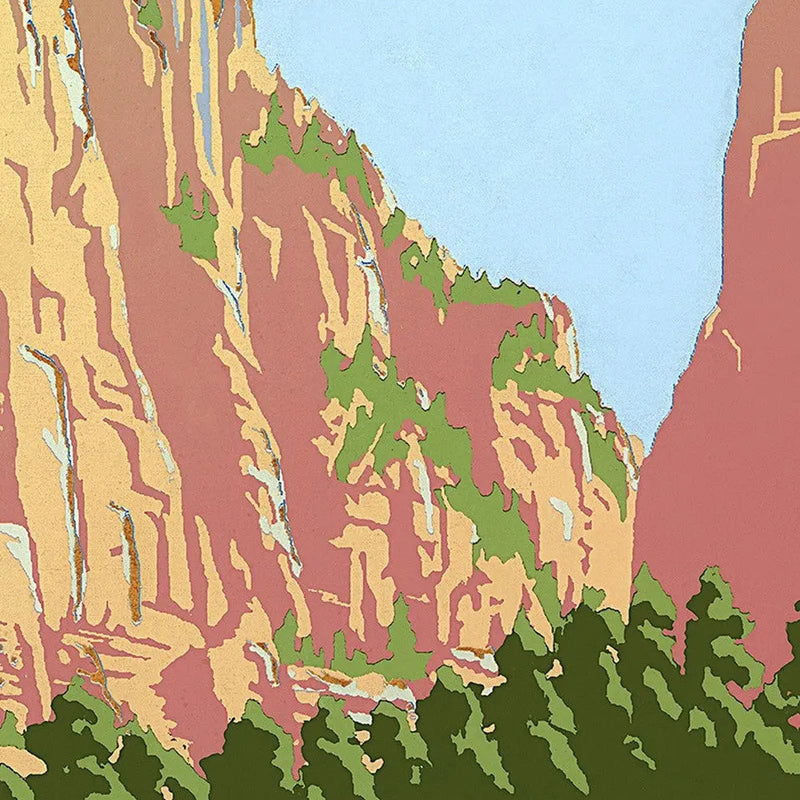 8.5" x 11" Zion National Park c1938 Vintage Travel Poster Wall Art Homeroots Home Decor