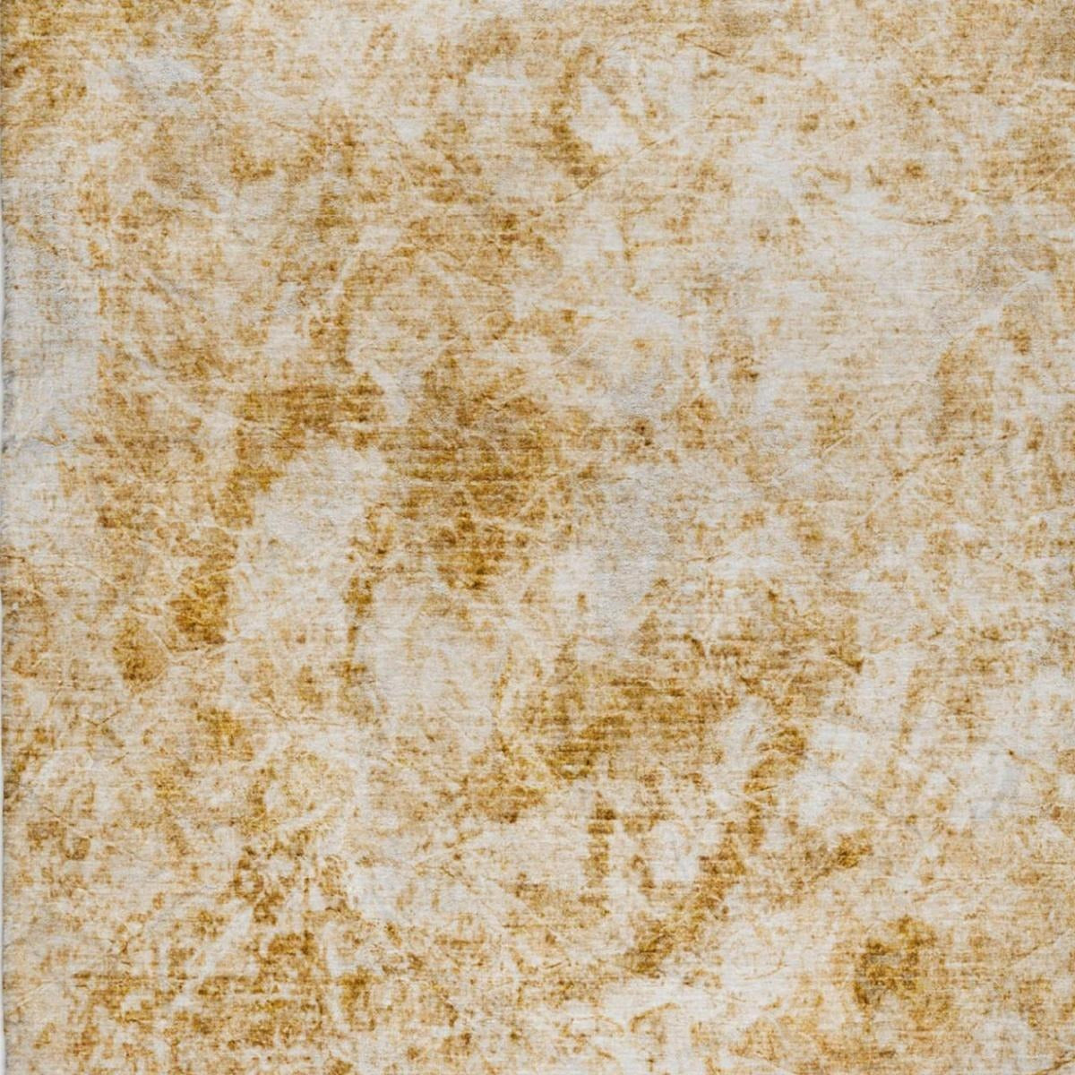 3' X 5' Beige And Ivory Abstract Shag Washable Area Rug With UV Protection - Home & Garden