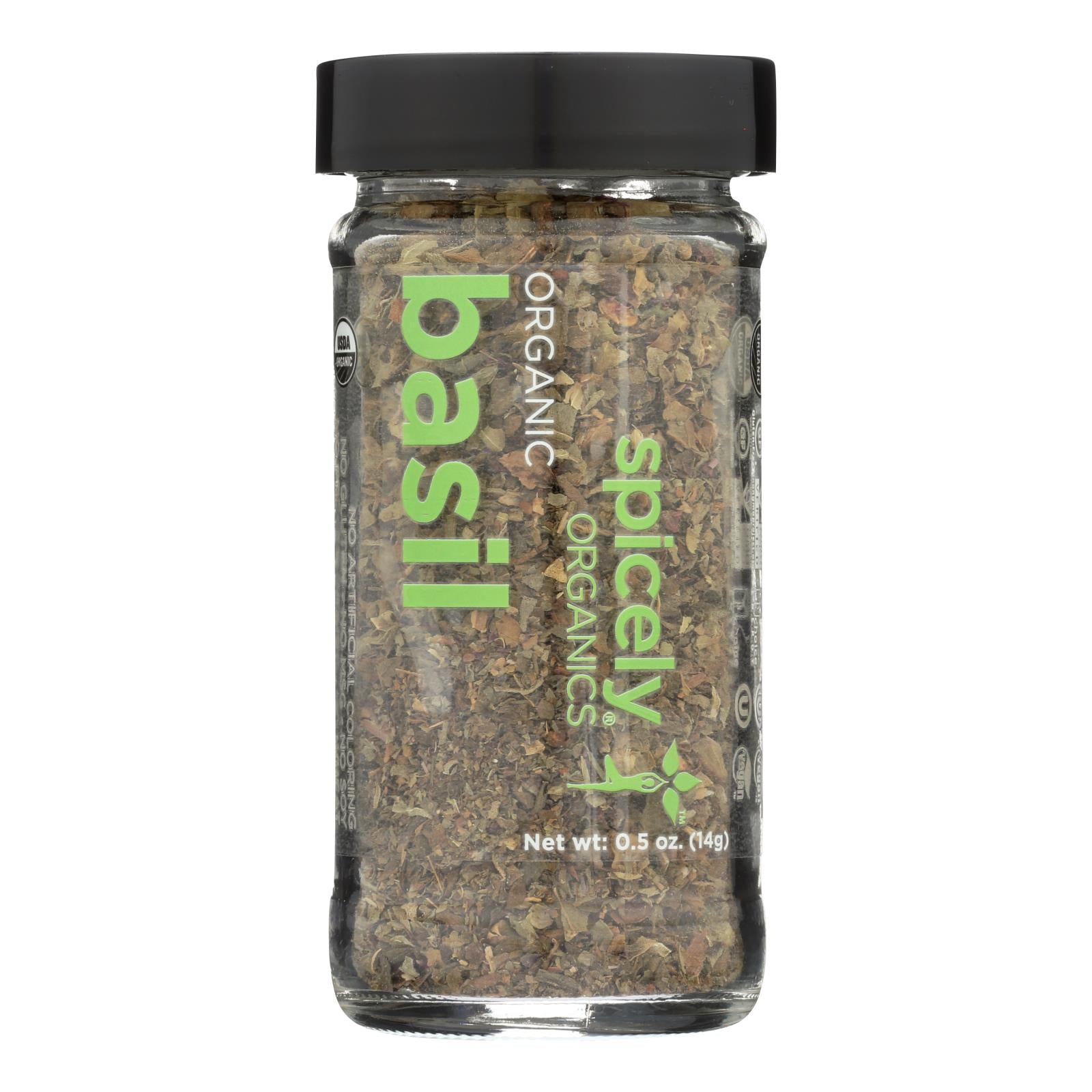 Spicely Organics - Organic Basil - Case Of 3 - 0.5 Oz. - GreatEagleInc