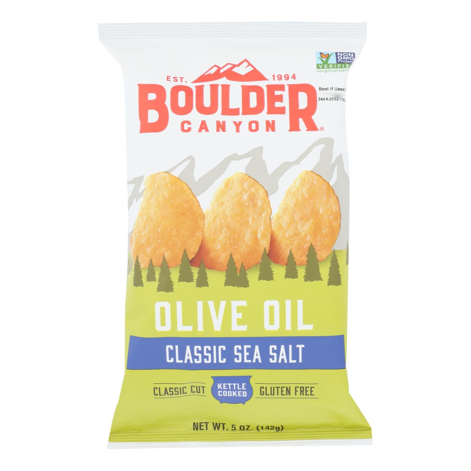 Boulder Canyon - Kettle Chips - Olive Oil - Case Of 12 - 5 Oz. - GreatEagleInc