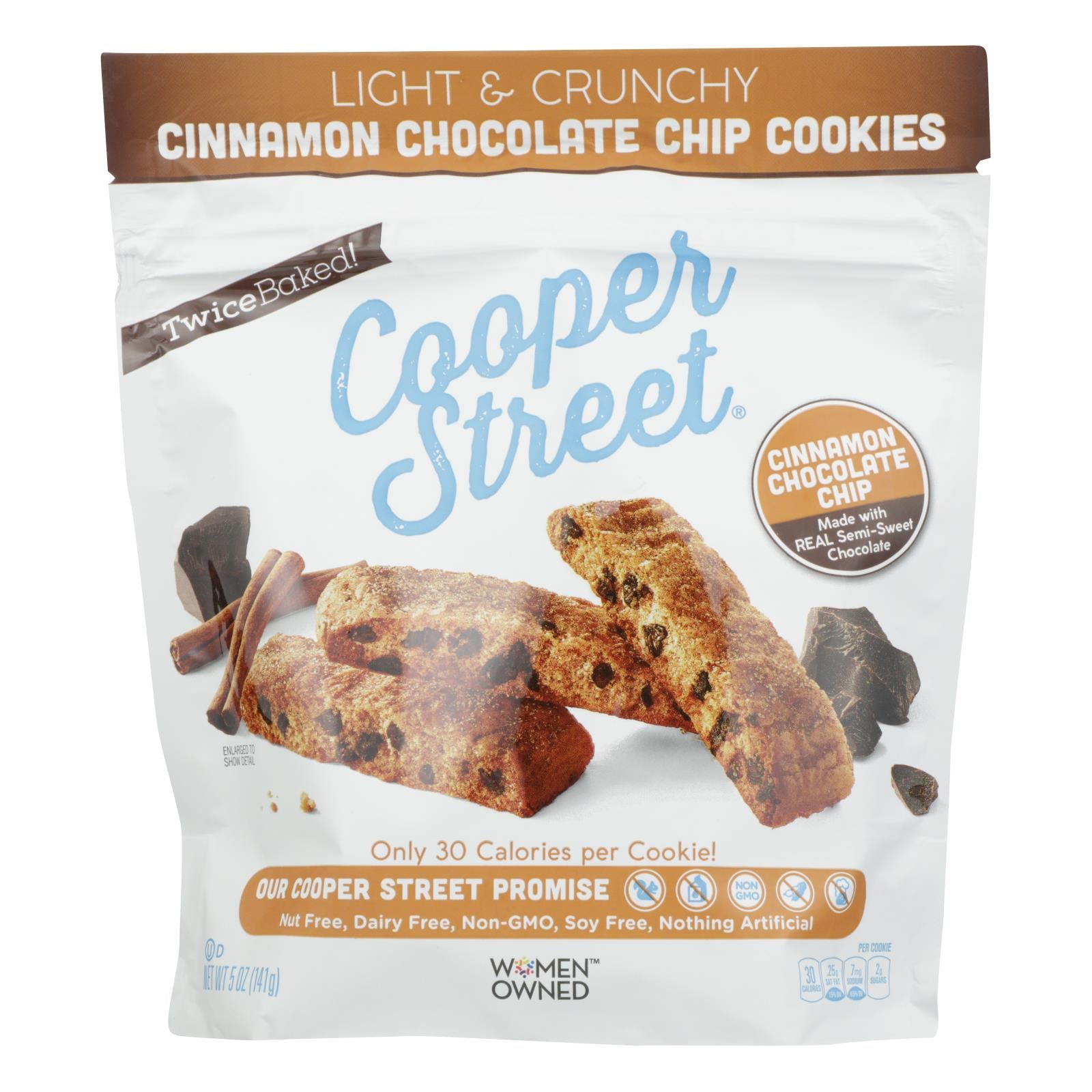 Cooper Street - Ckies Cinnamon Chocolate Chip - Case Of 6 - 5 Oz - GreatEagleInc