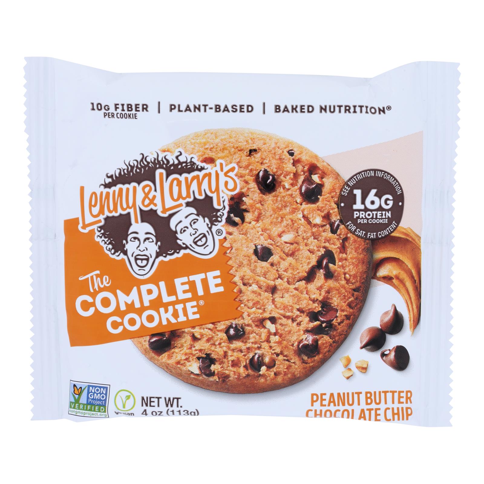 Lenny & Larry's - Complete Cookie Peanut Butter Chocolate Chip - Case Of 12-4 Oz - GreatEagleInc