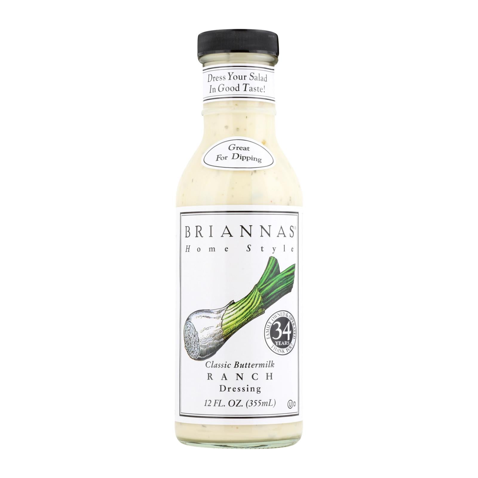 Brianna's - Salad Dressing - Classic Buttermilk Ranch - Case Of 6 - 12 Fl Oz. - GreatEagleInc