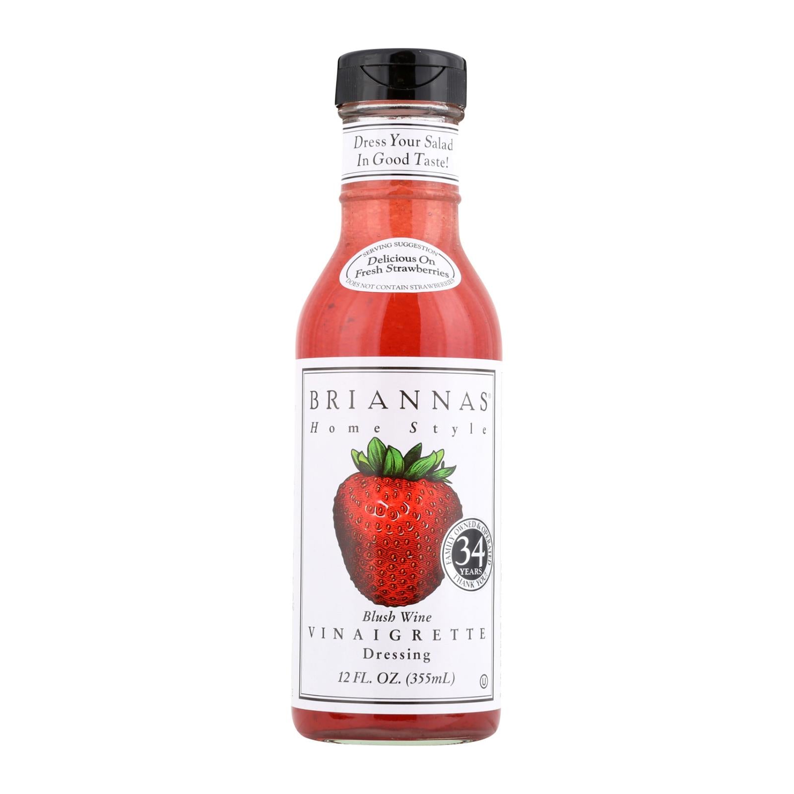 Brianna's - Salad Dressing - Blush Wine Vinaigrette - Case Of 6 - 12 Fl Oz. - GreatEagleInc