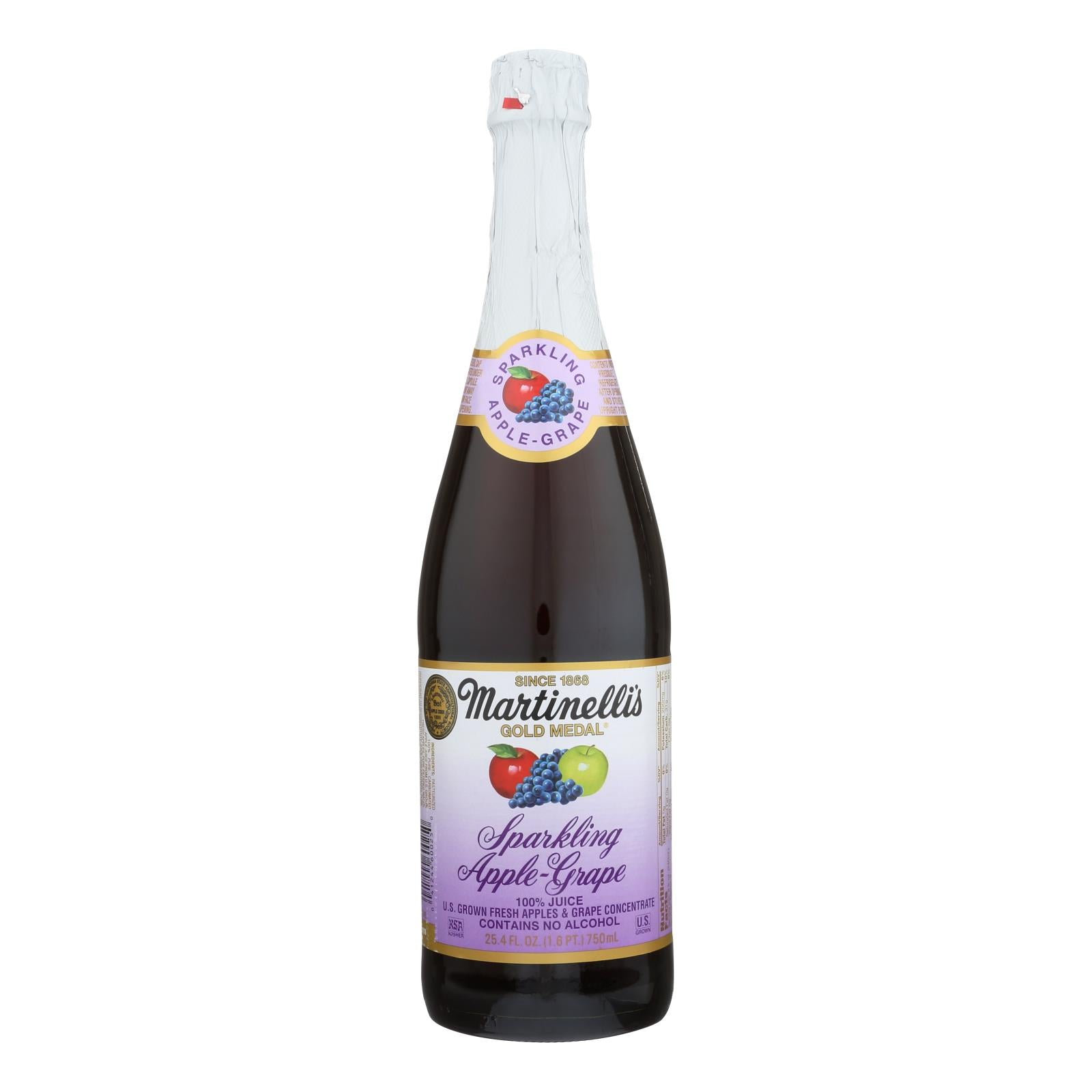 Martinelli's Sparkling Juice - Apple Grape - Case Of 12 - 25.4 Fl Oz. - GreatEagleInc