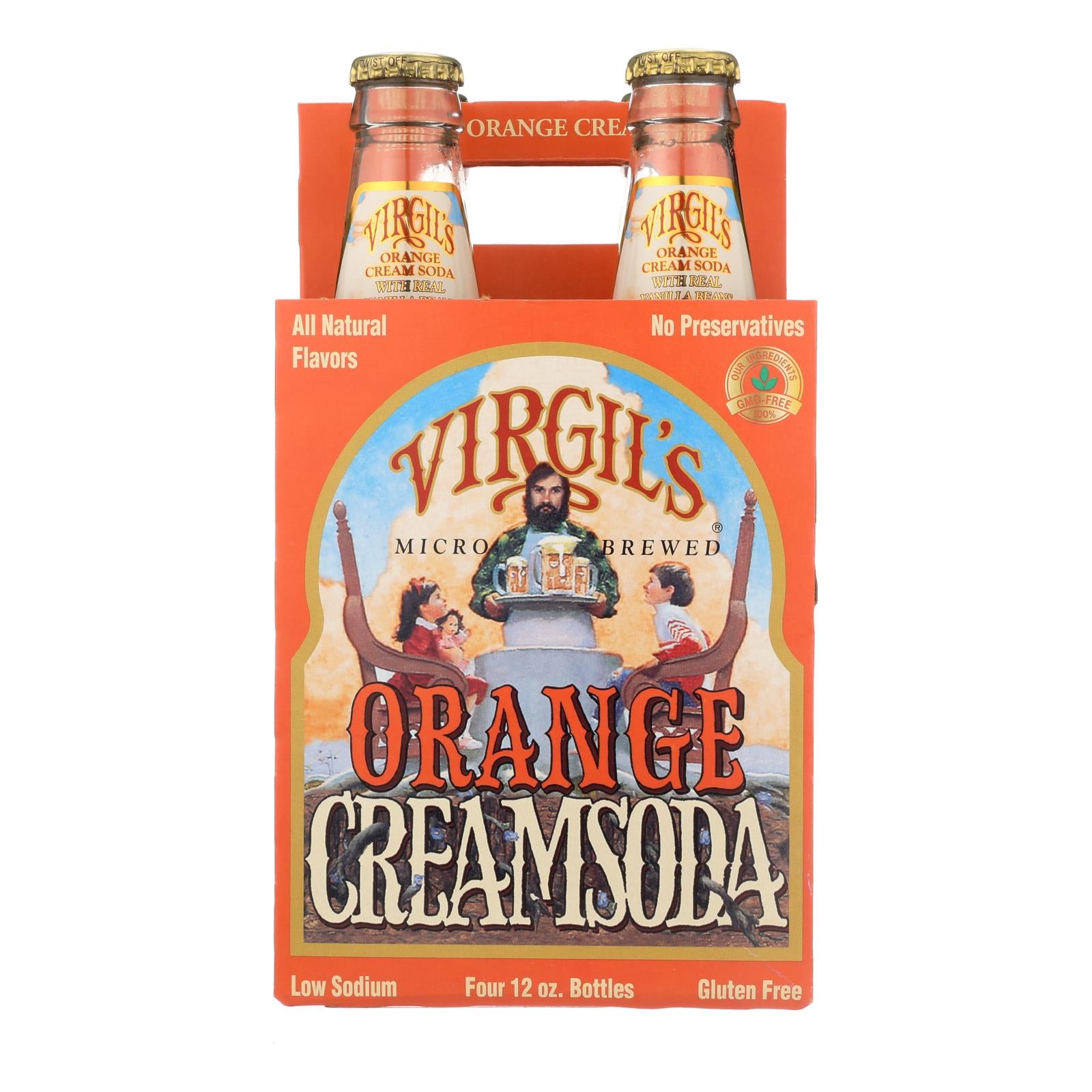 Virgil's Rootbeer Cream Soda - Orange Cream - Case Of 6 - 12 Fl Oz. - GreatEagleInc