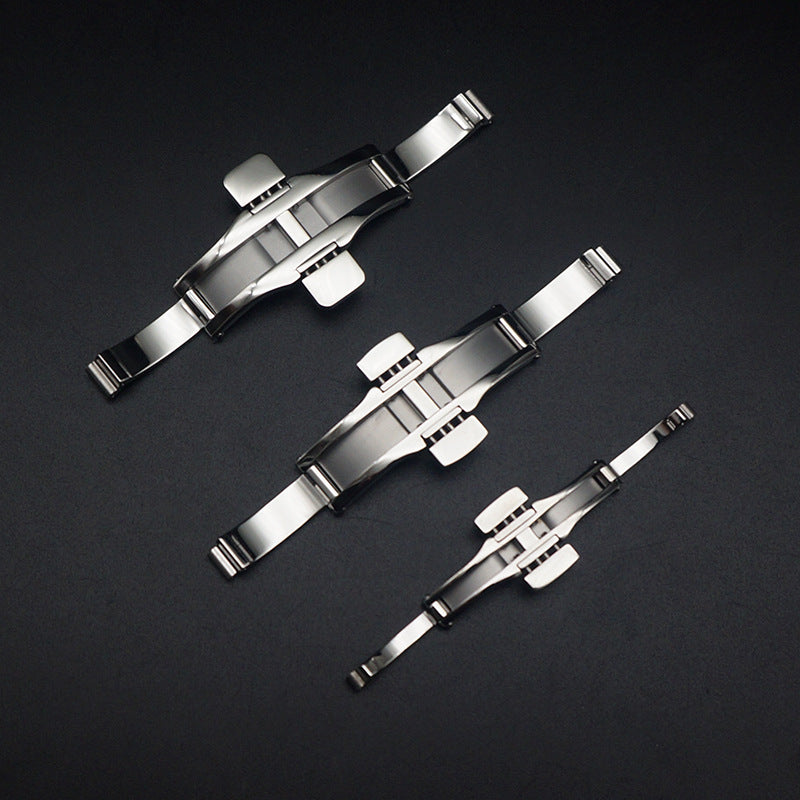 Metal Double Press Deployment Buckle For Longines L4 L2 Watch Accessories Stainless Steel Seamless Butterfly Buckle Watch Band
