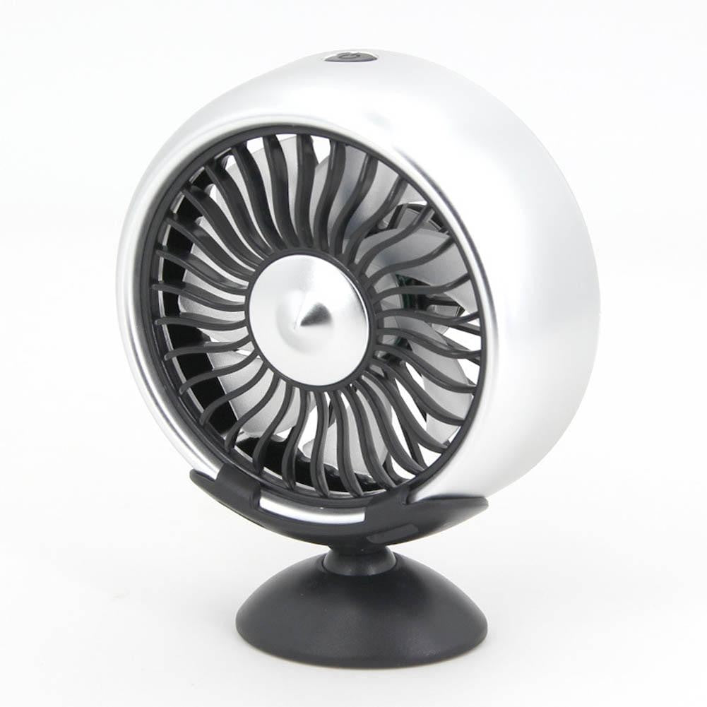 Multi-function Mini Electric Car fan Car Air Conditioning 360 Degree Rotating Cooling Fan Car circulator 12V 3 Speed car Cooler Silver