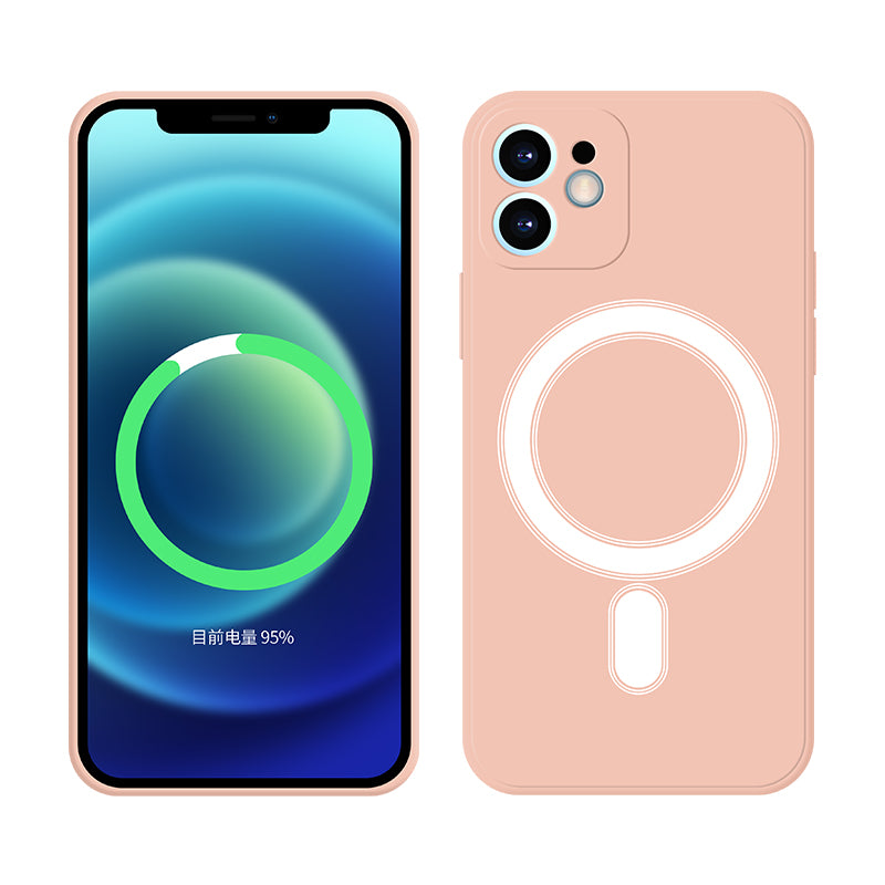Magnet Case For iPhone 12 Mini 11 Pro Max 12Pro X XS XR 7 8 Plus SE Silicone Magnetic Phone Cover Pink