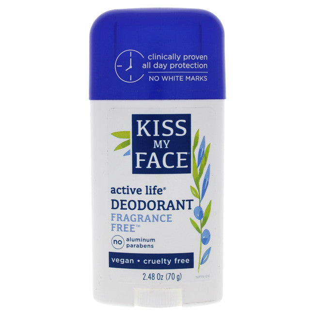 Kiss My Face Fragrance Free Active Enzyme Deodorant Stick (1x2.48 Oz) - GreatEagleInc