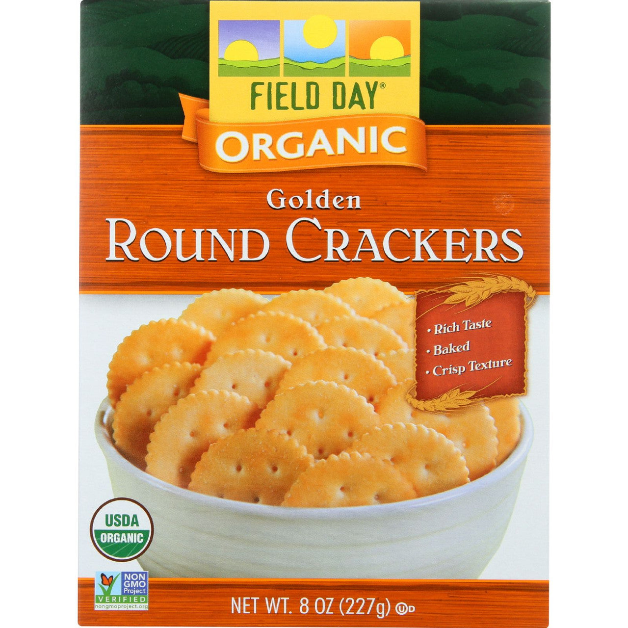 Field Day Organic Golden Round Crackers (12x8Oz) Default Title