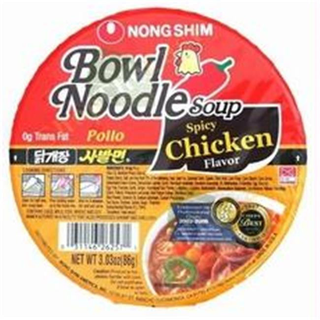 Nong Shim Spicy Chicken Noodle Soup Bowl (12x3.03Oz) Default Title