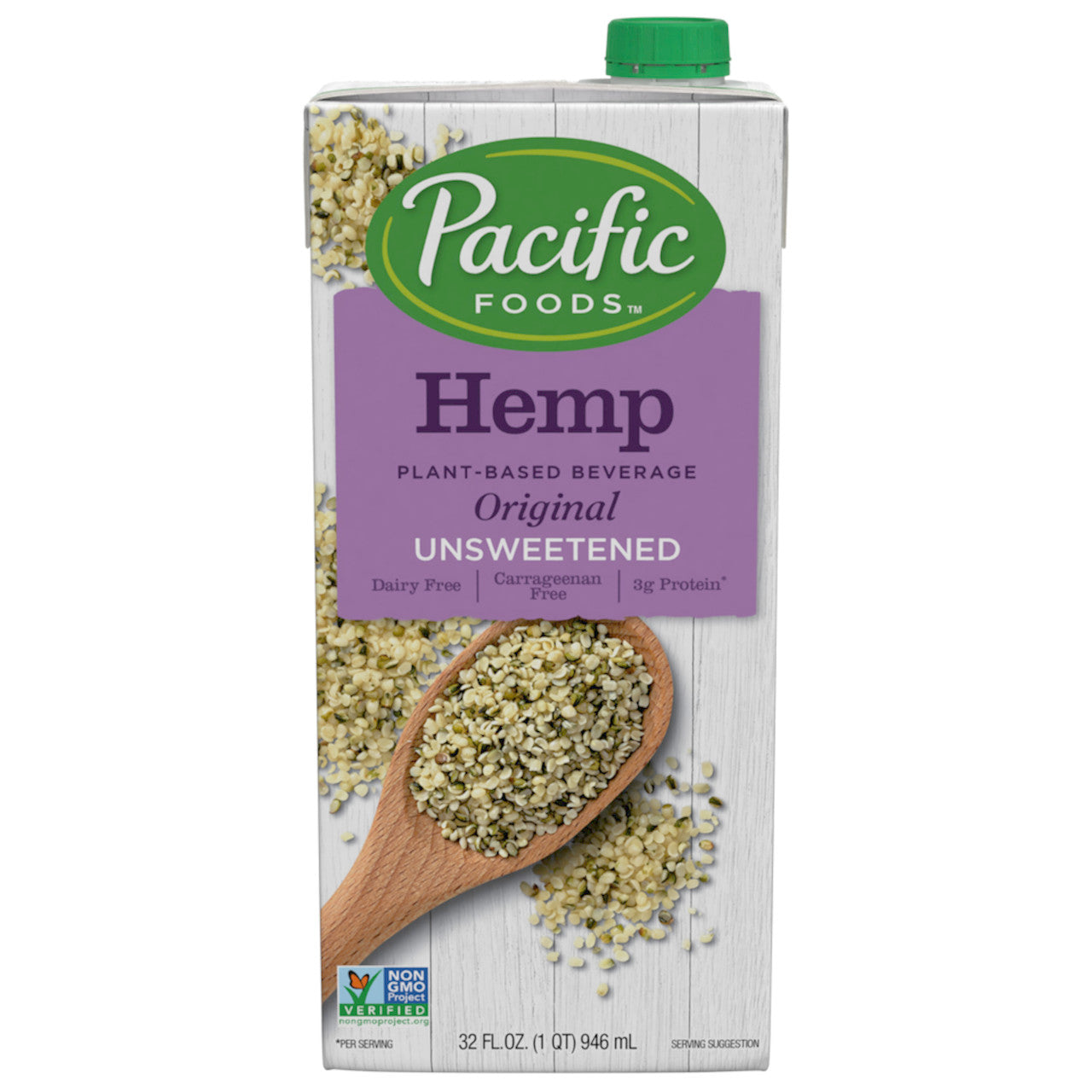 Pacific Natural Foods Hemp Milk Un Sweet Original (12x32OZ ) - GreatEagleInc