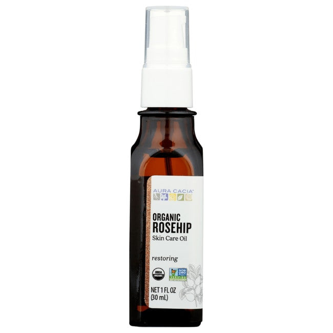 Aura Cacia Restoring Rosehip Oil with Vitamin E (1x1 Oz) - GreatEagleInc