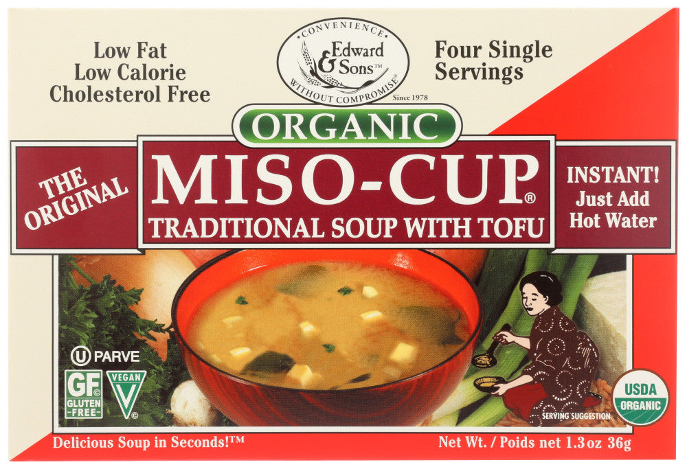Edward & Sons Traditional Miso-Cup With Tofu (12x1.3 Oz) Default Title