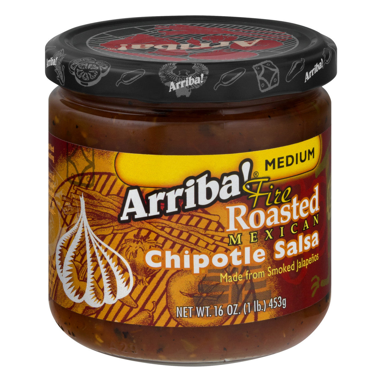 Arriba! Medium Fire Roasted Mexican Chipotle Salsa (6x16Oz) Default Title
