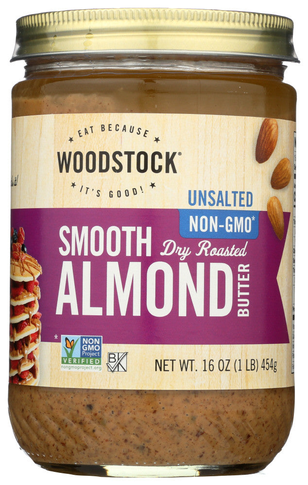 Woodstock Smooth Almond Butter Ns (12x16 Oz) - GreatEagleInc