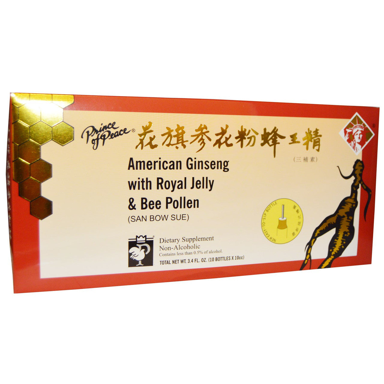 Prince Of Peace American Ginseng Royal Jelly With Bee (1x10X10 CC) Default Title