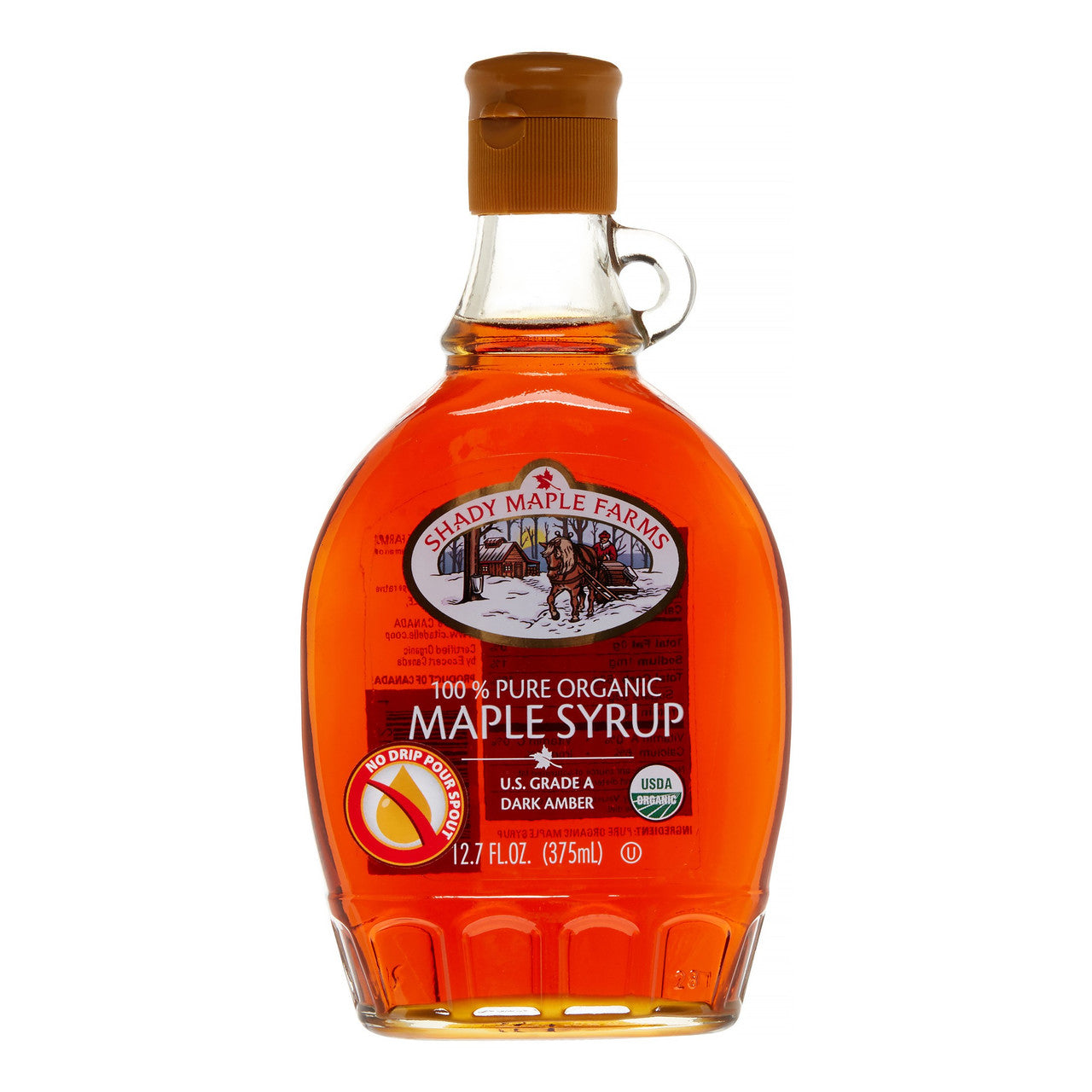 Shady Maple Farms Grade a Dark Maple Syrup Glass (12x12.7 Oz) Default Title