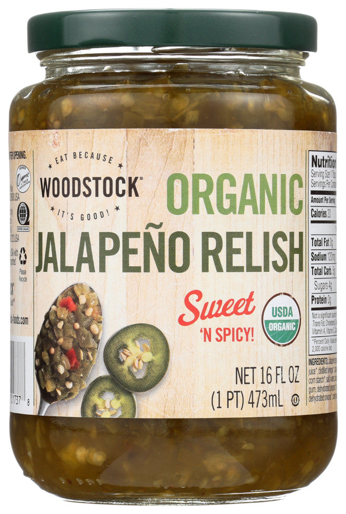 Woodstock Organic Relish Jalapeno (6x16 OZ) Default Title