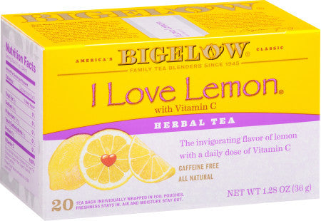 Bigelow I Love Lemon Herbal Tea (6x20 Bag ) Default Title