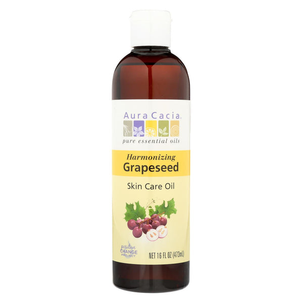 Aura Cacia Grapeseed Oil With Vitamin E (1x16 Oz) Default Title