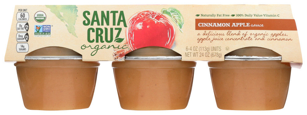Santa Cruz Organic Cinnamon Applesauce (12x6x4 Oz) Default Title