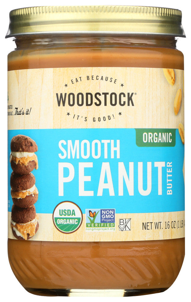 Woodstock Smooth Peanut Butter (12x16 Oz) - GreatEagleInc