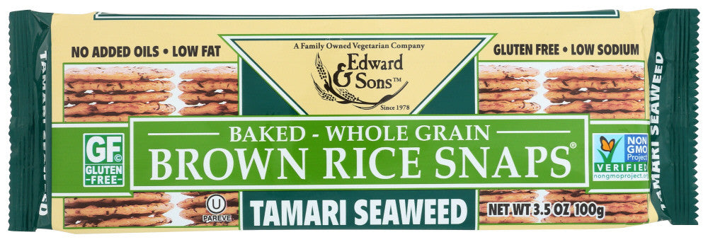 Edward & Sons Tamari Seaweed Fat Free Snaps (12x3.5 Oz) Default Title
