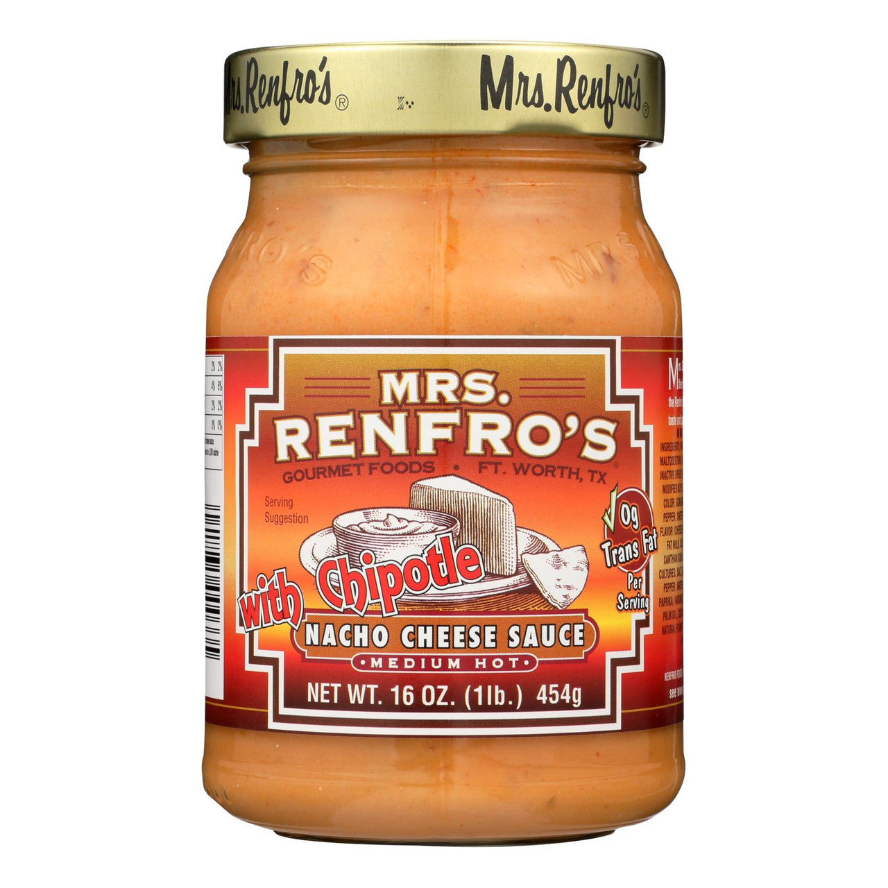 Mrs. Renfro's Nacho Cheese Sauce with Chipotle (6x16 OZ) - GreatEagleInc