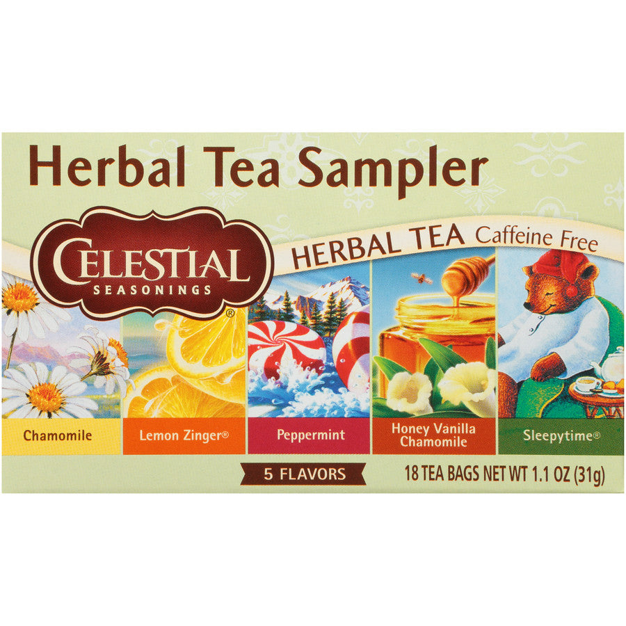 Celestial Seasonings Herbal Tea Sampler (6x18 Bag) - GreatEagleInc