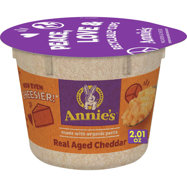 Annie's Homegrown Single Cup Aged Cheddar (12x2.01OZ ) Default Title