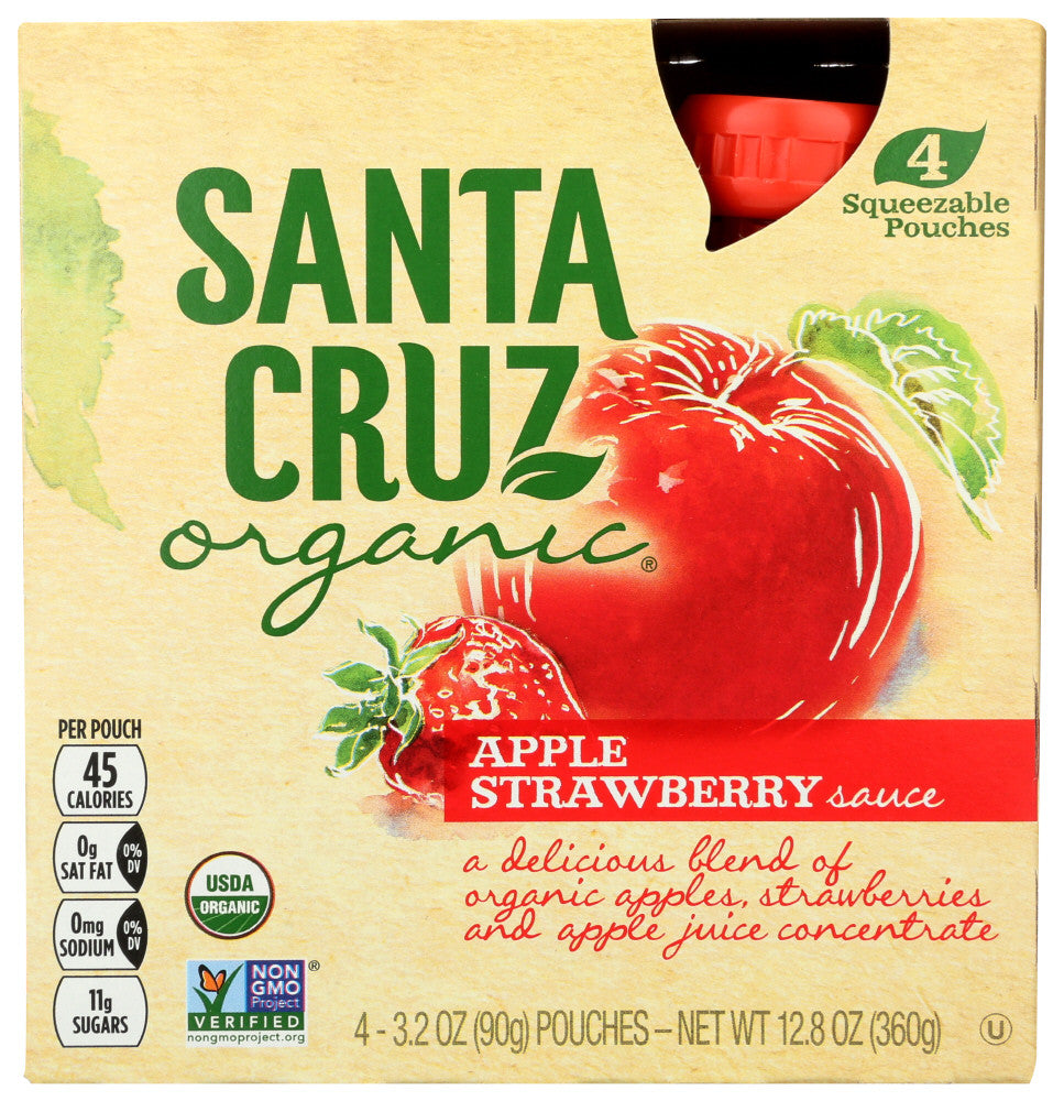 Santa Cruz Organic Apple Strawberry Sauce (6X4 Ct) Default Title