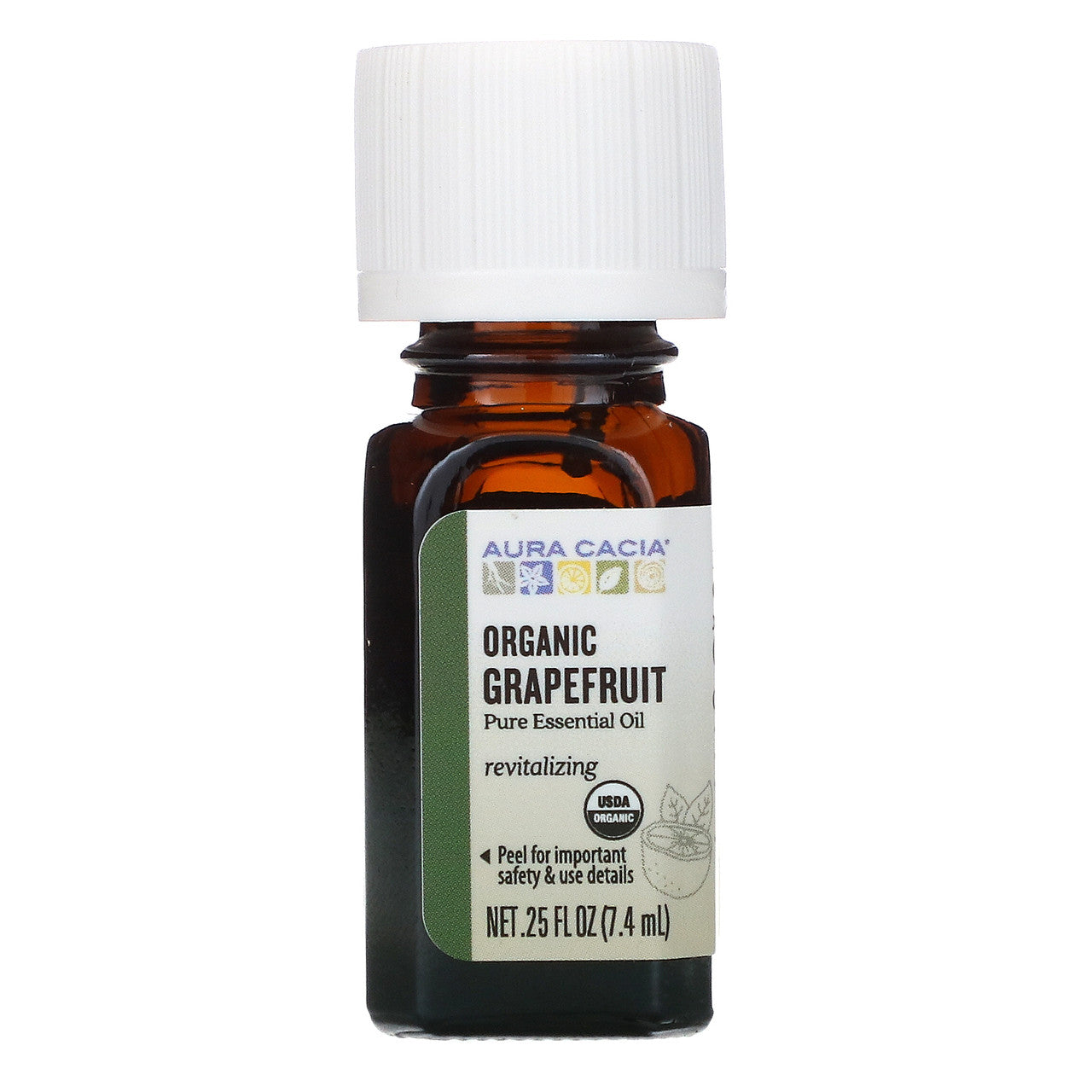 Aura Cacia Organic Grapefruit Essential Oil (1x.25 Oz) Default Title
