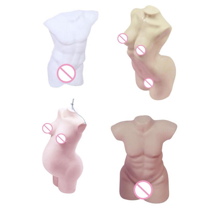Female Body Art Statue Candle Silicone Mold Home Decoration Crafts Making Mould Female Male Body Figurines Candle 3D Mould
