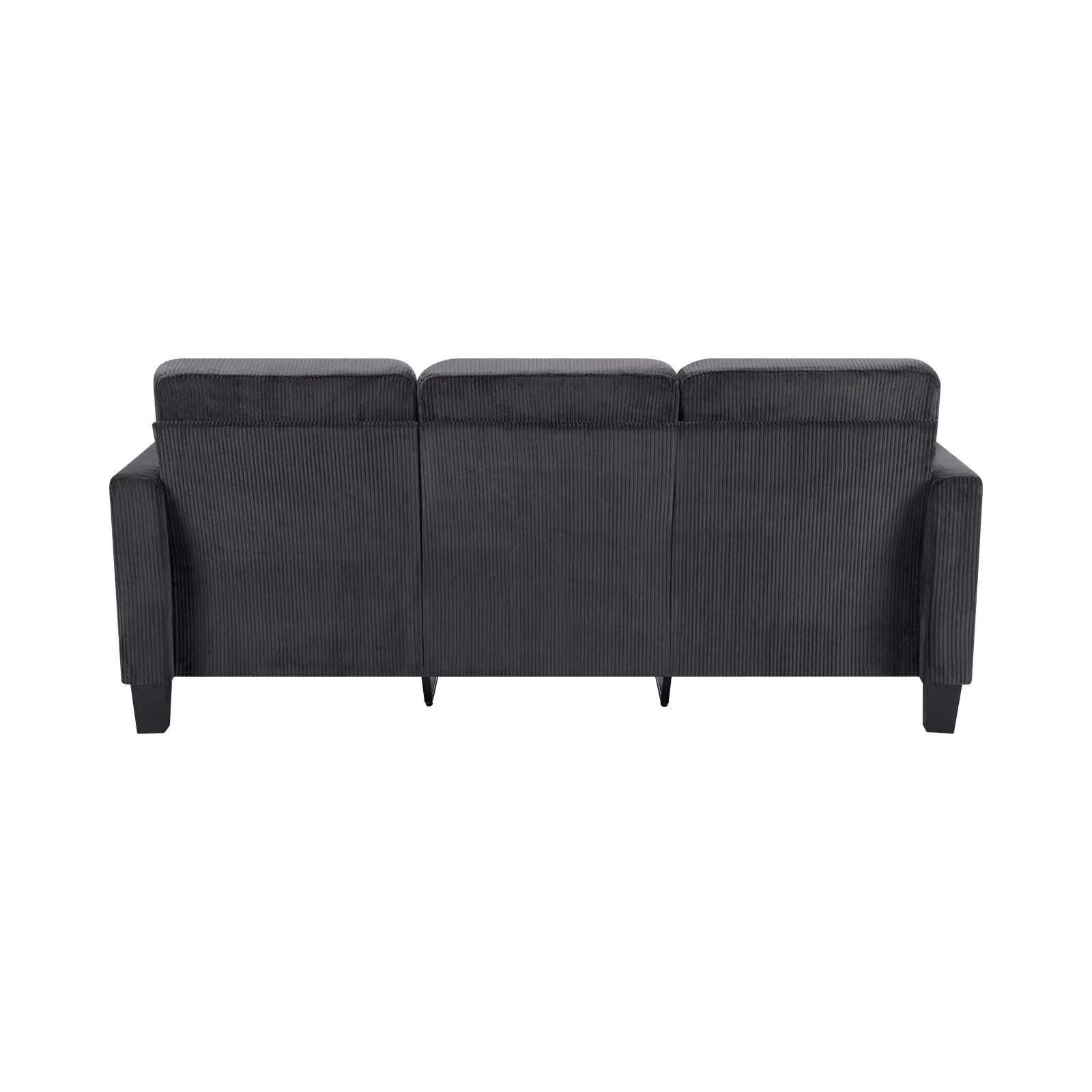 84" Dark Gray Corduroy Sofa Homeroots Living Room